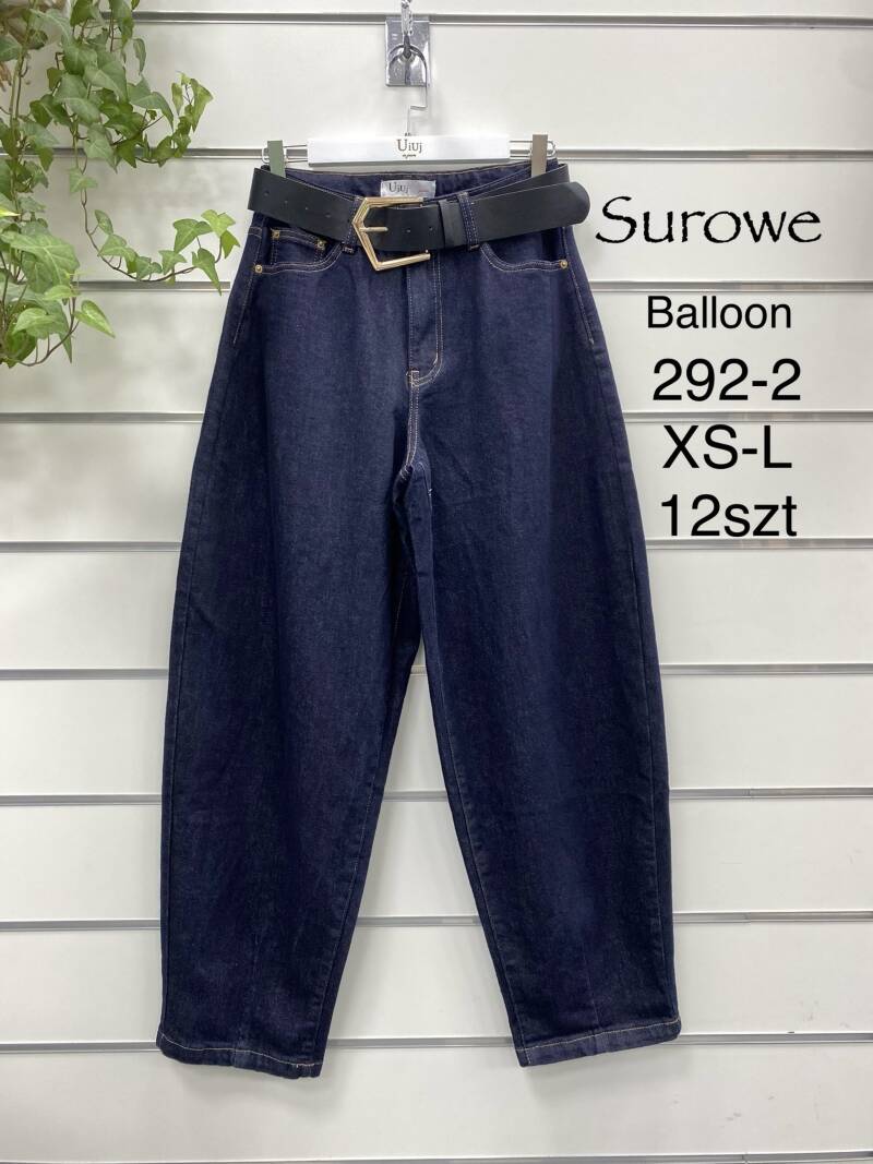 Spodnie damskie jeans Roz XS-XL, 1 kolor Paczka 10 szt
